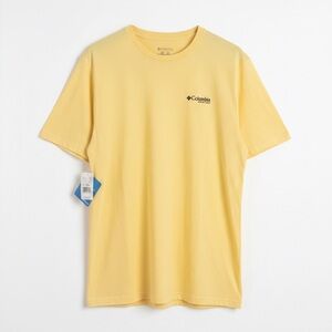 NEW Columbia Men's PFG Yellow Short Sleeve Graphic Tee Size XXL
